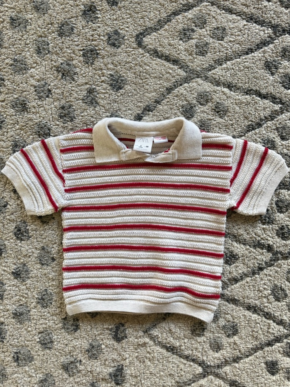 Zara striped collared shirt